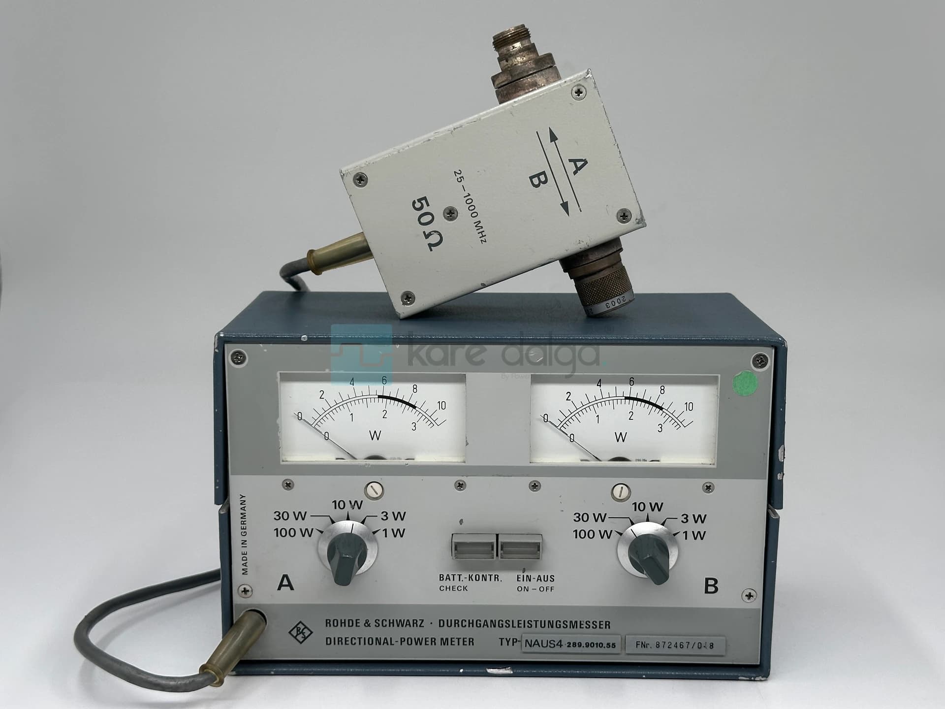 Rohde & Schwarz Naus4 25-1000 Mhz Watt Meter (güç Ölçer) - Görsel 1