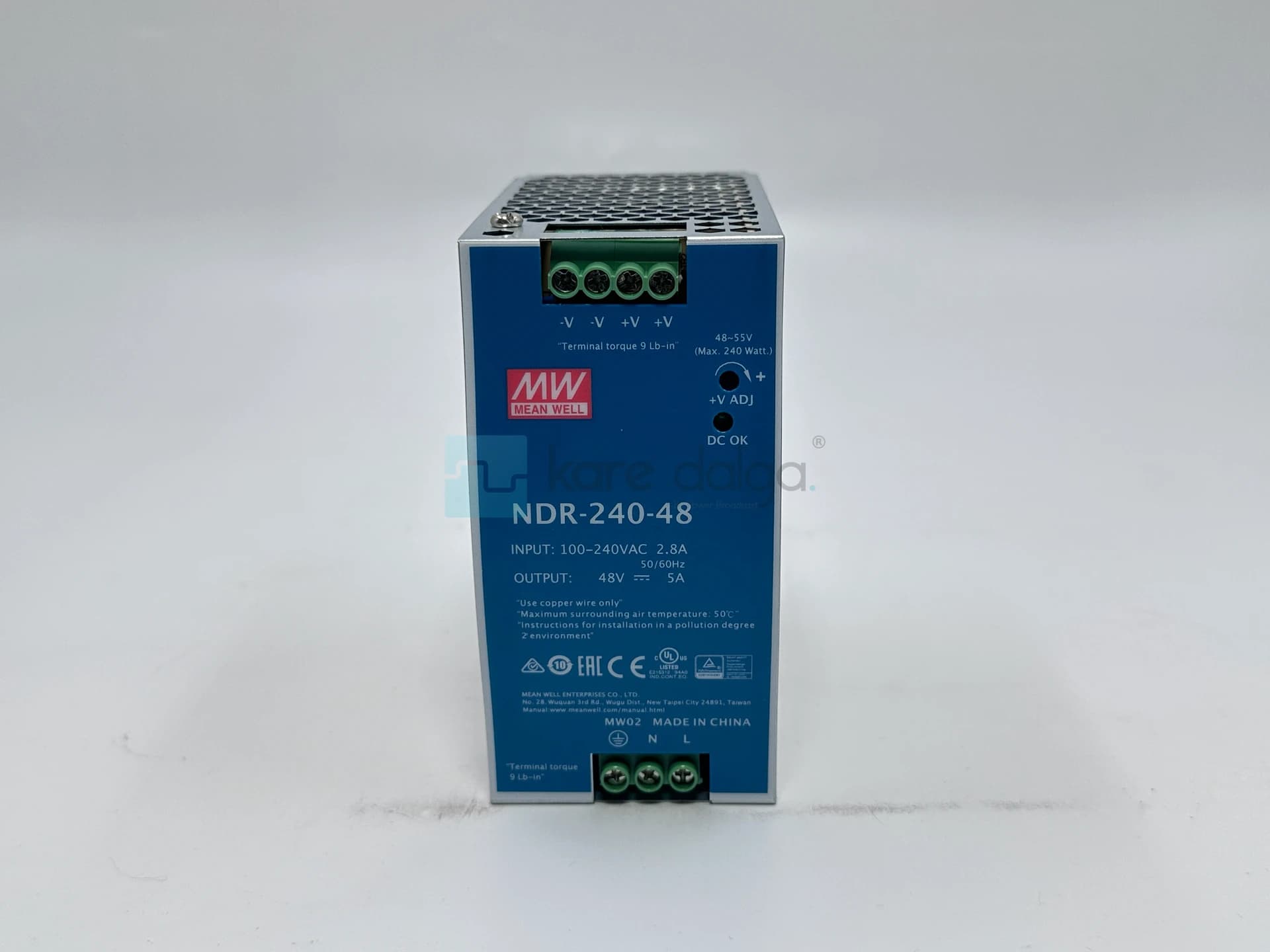 Mean Well Ndr-240-48 Ray Montaj Güç Kaynağı - Görsel 1