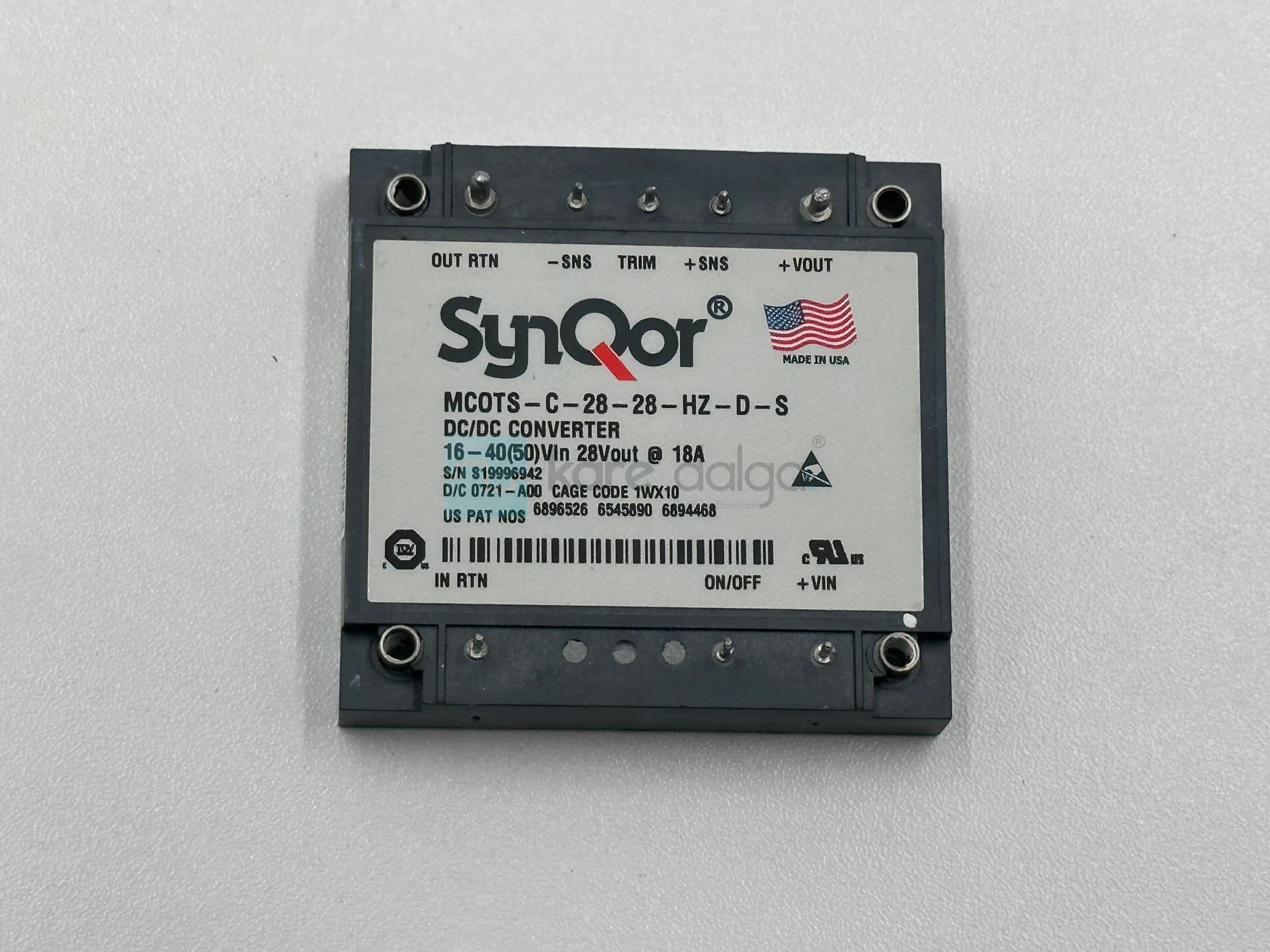 Synqor Mcots-C-28-28-Hz-D-S Dc-Dc Converter - Görsel 1