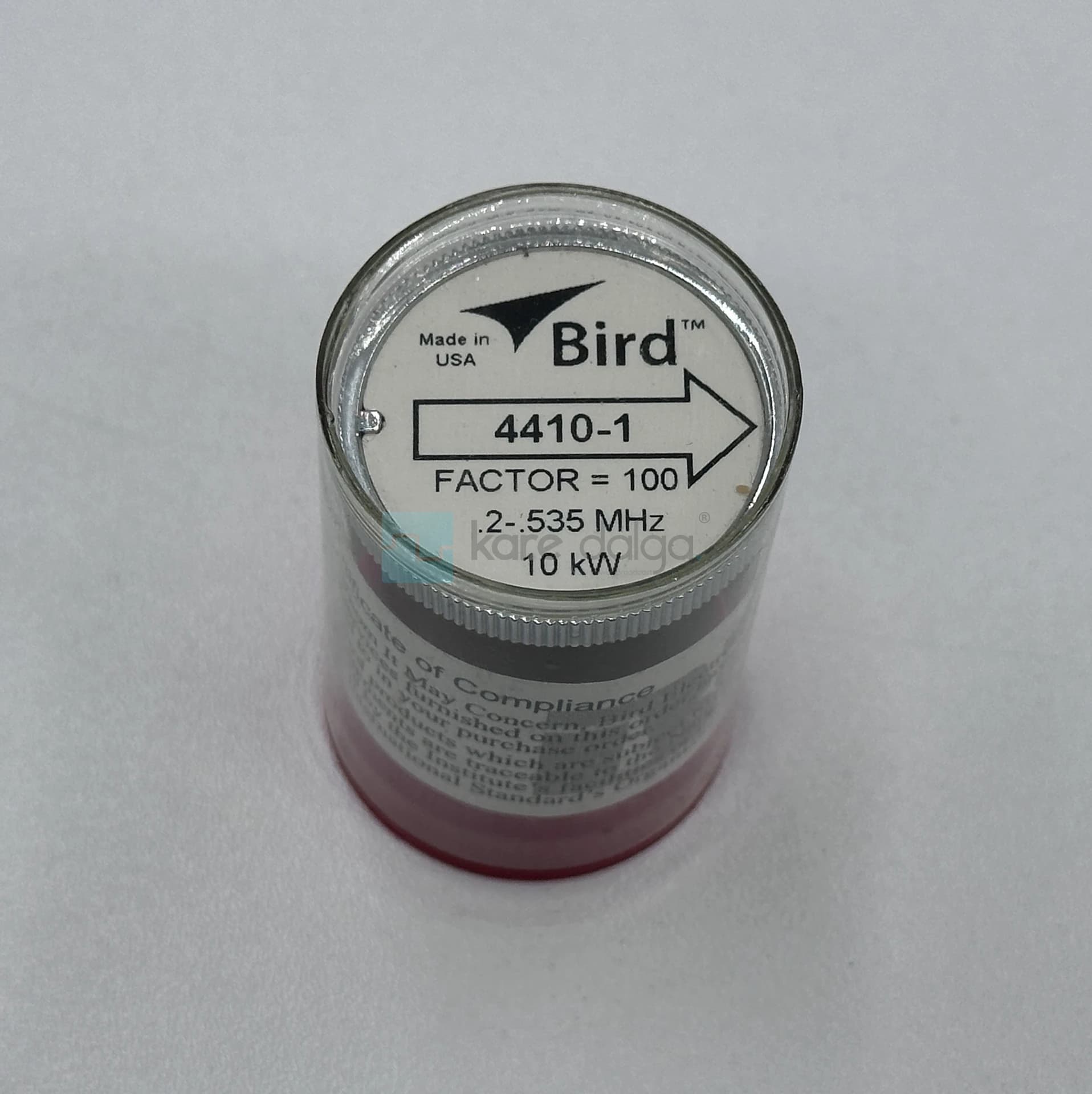 Bird 4410-1 0.2 - 0.535 Mhz 10 Kw Wattmetre Elementi - Görsel 1